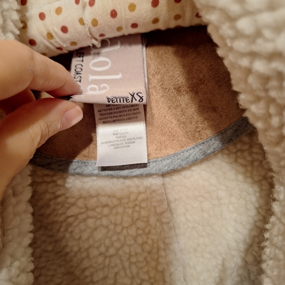 Anthropologie Dolan Carmelle Long Faux Sherpa Suede Vest Boho PXS Hippie Western - Picture 7 of 7